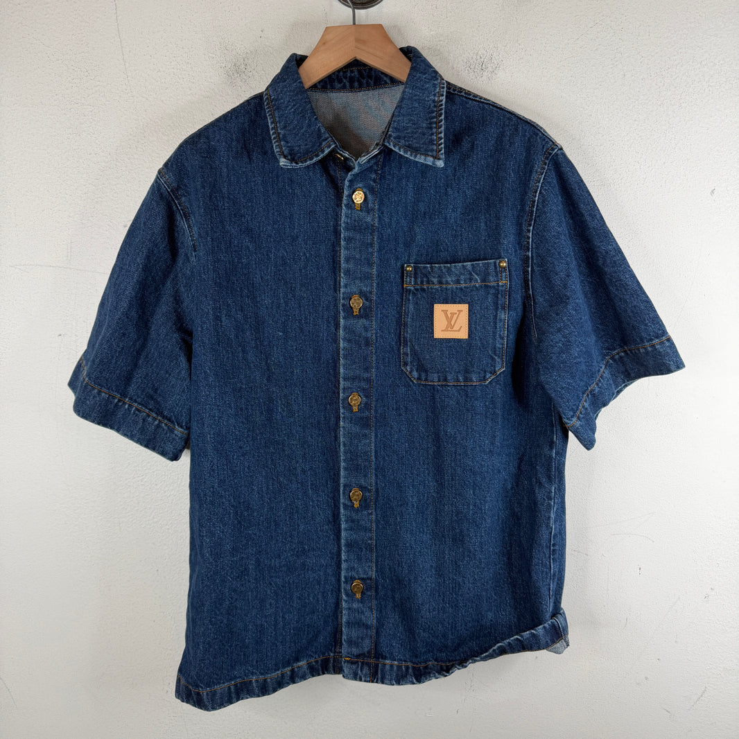 Louis Vuitton Sample Denim Button-Up Shirt