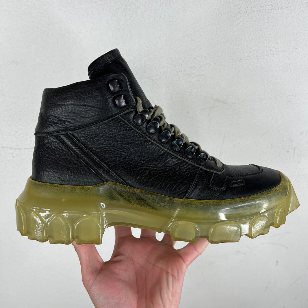 Rick Owens Green Bozo Tractor Boots