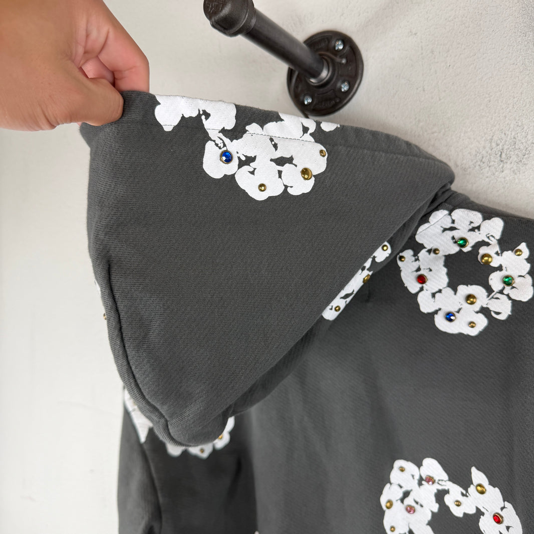 Denim Tears Rhinestone Zip-Up Hoodie