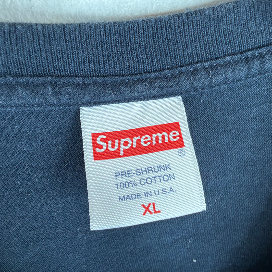 Supreme Navy Tonal Box Logo T-Shirt