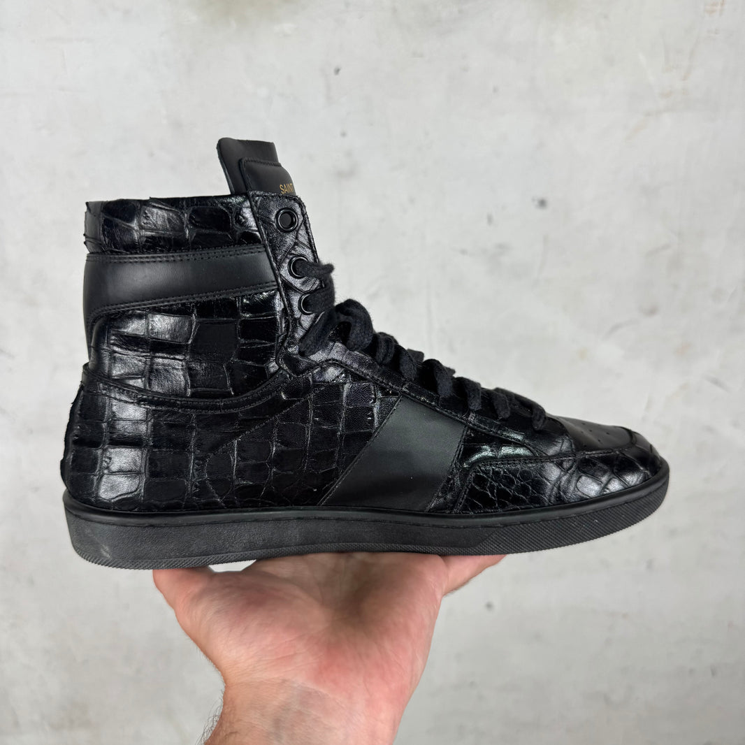 Saint Laurent Faux Croc SL/10H Sneakers