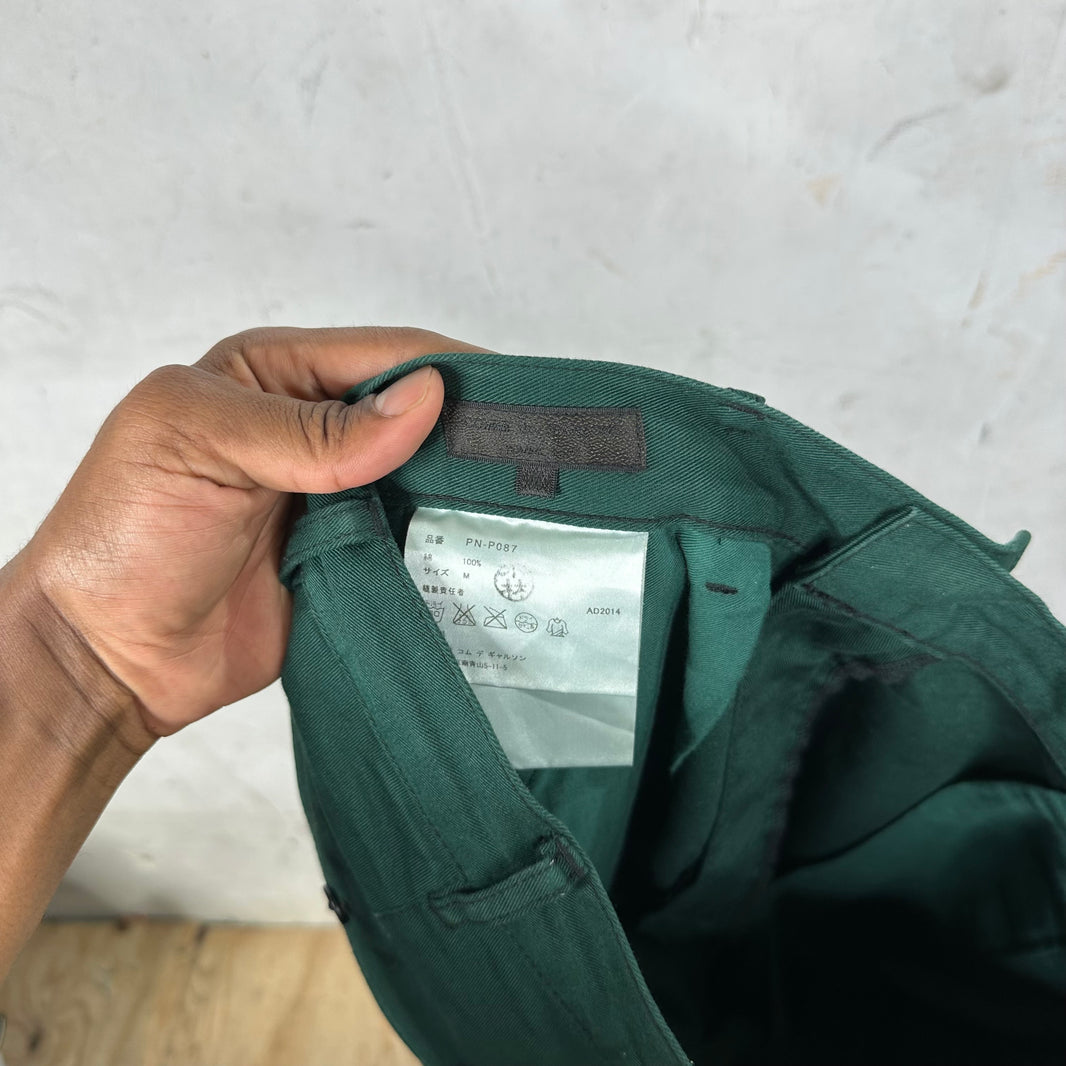 CDG Homme Washed Green Trousers