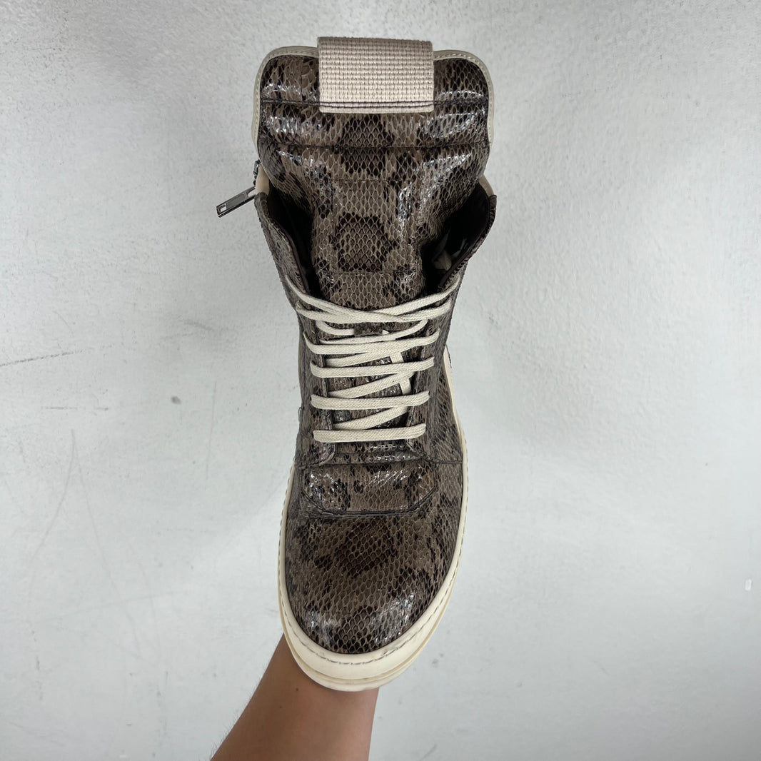 Rick Owens Snakeskin Geobaskets