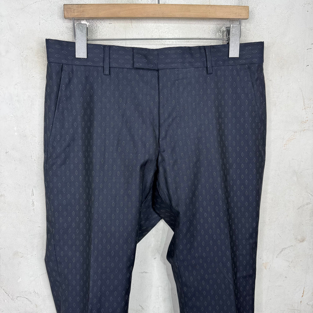 Gucci Diamond Weave Navy 2 Piece Suit Set