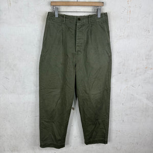 Kapital Green Buckle Back Canvas Pants