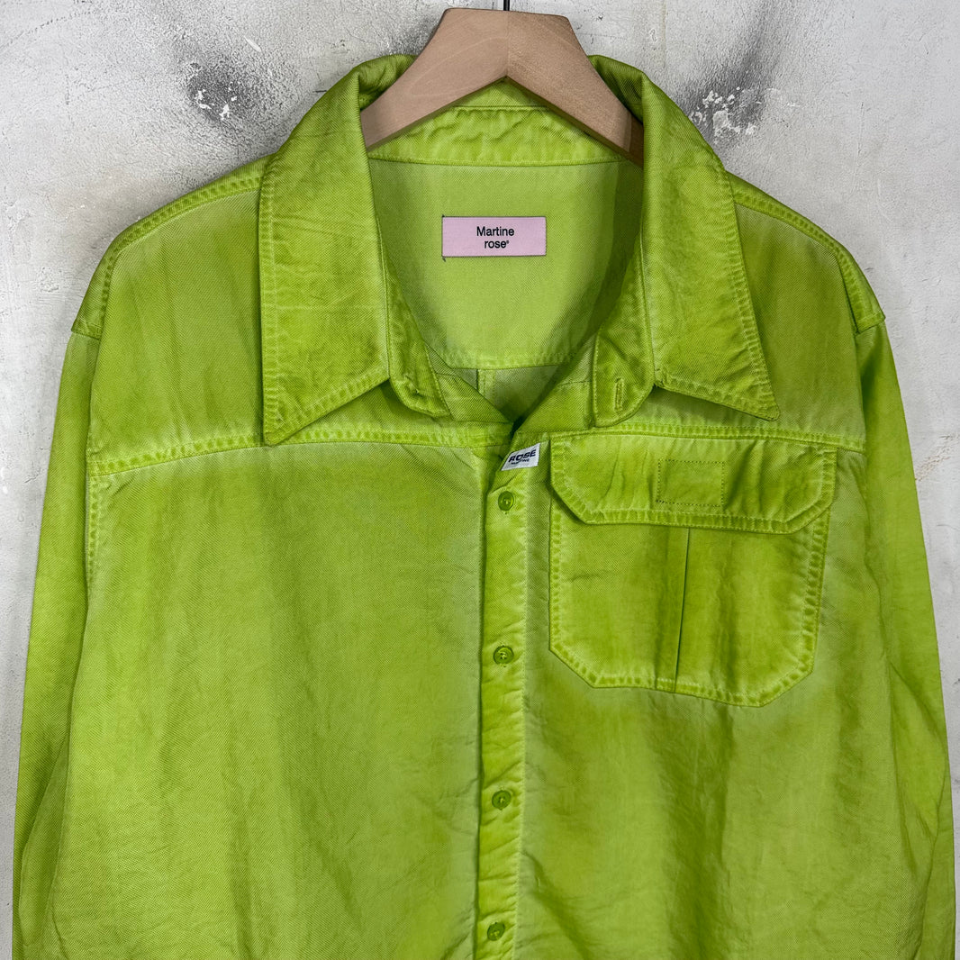 Martine Rose Green Nylon Overshirt
