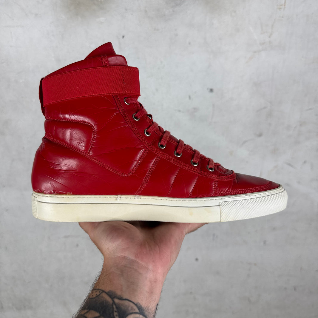 Raf Simons Red Leather Vandal Sneakers