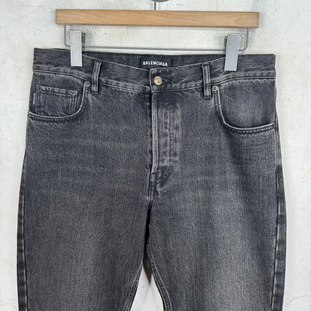 Balenciaga Charcoal Flared Jeans