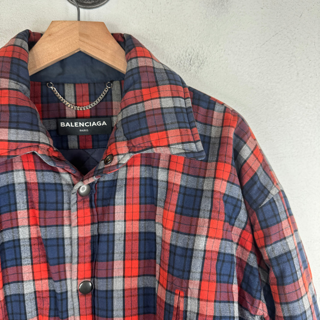 Balenciaga Padded Flannel Jacket