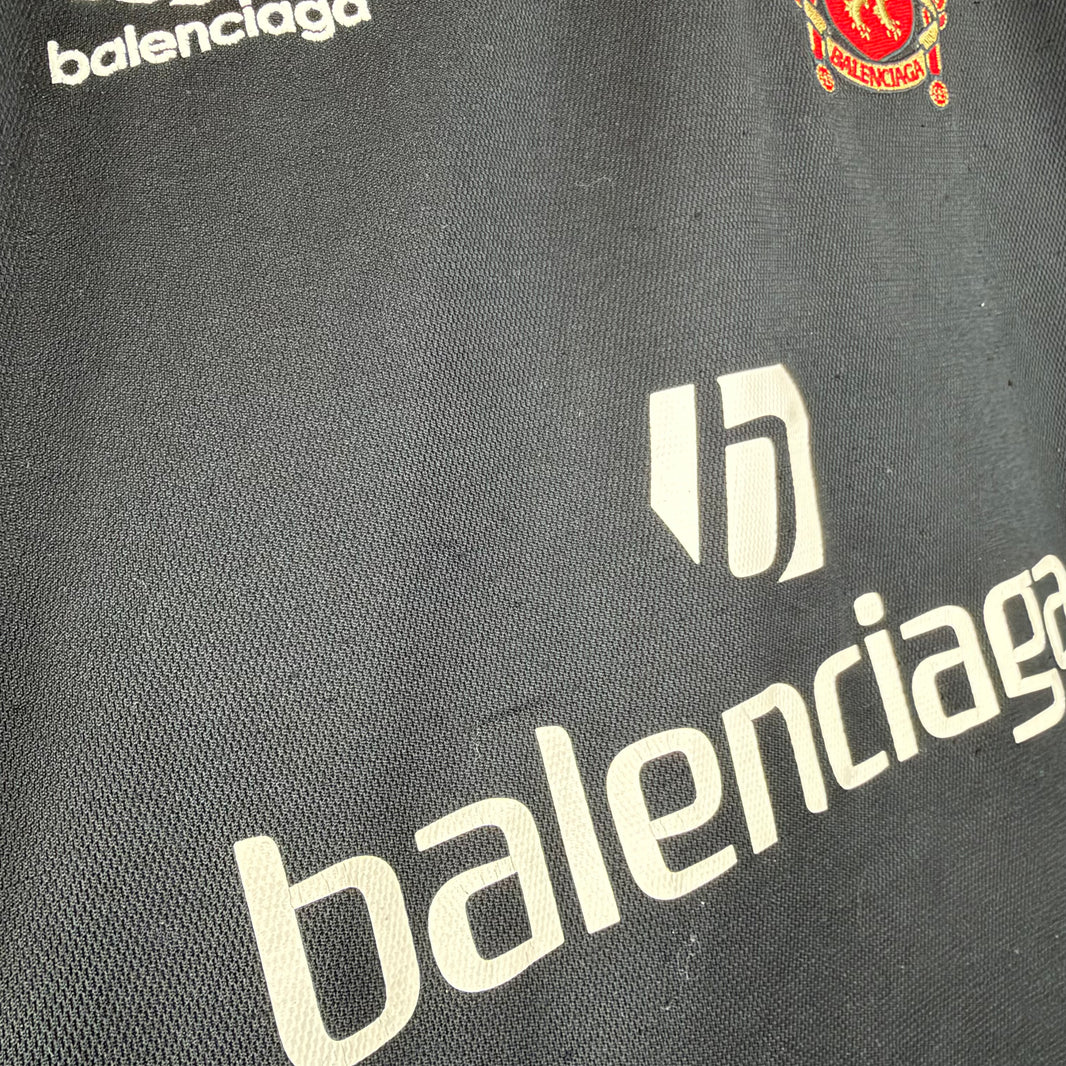 Balenciaga Black Paris Soccer Jersey