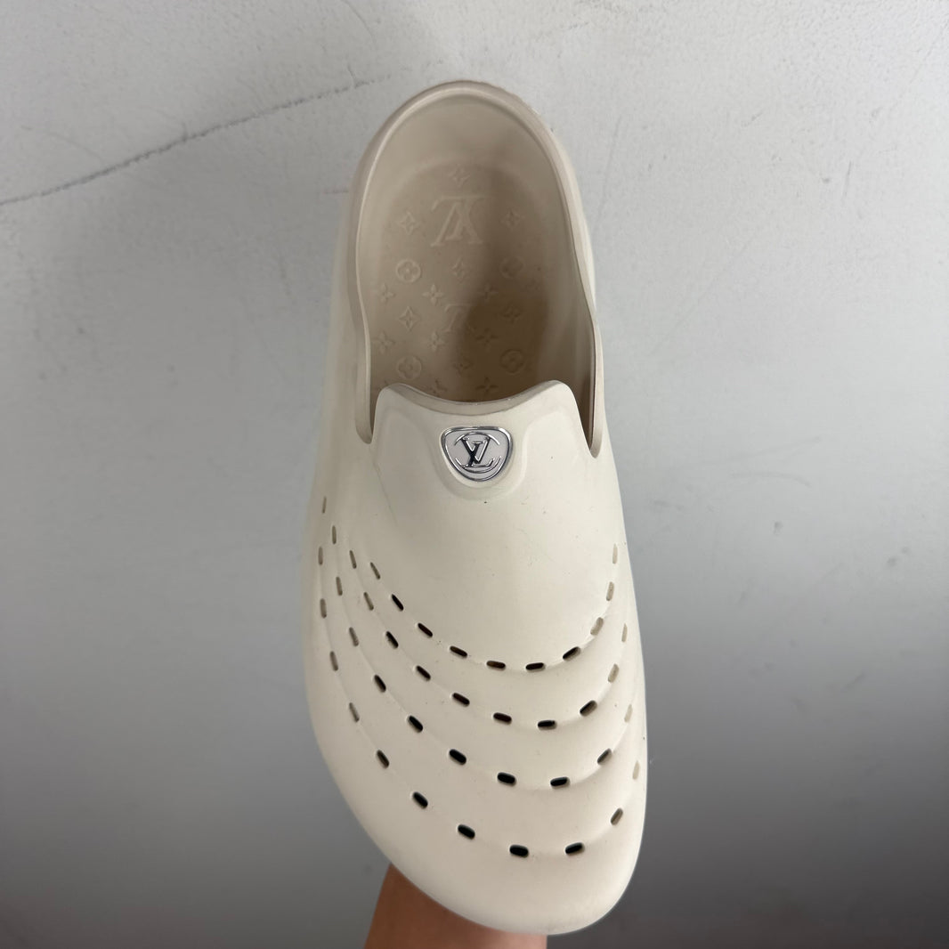 Louis Vuitton White Shark Mules