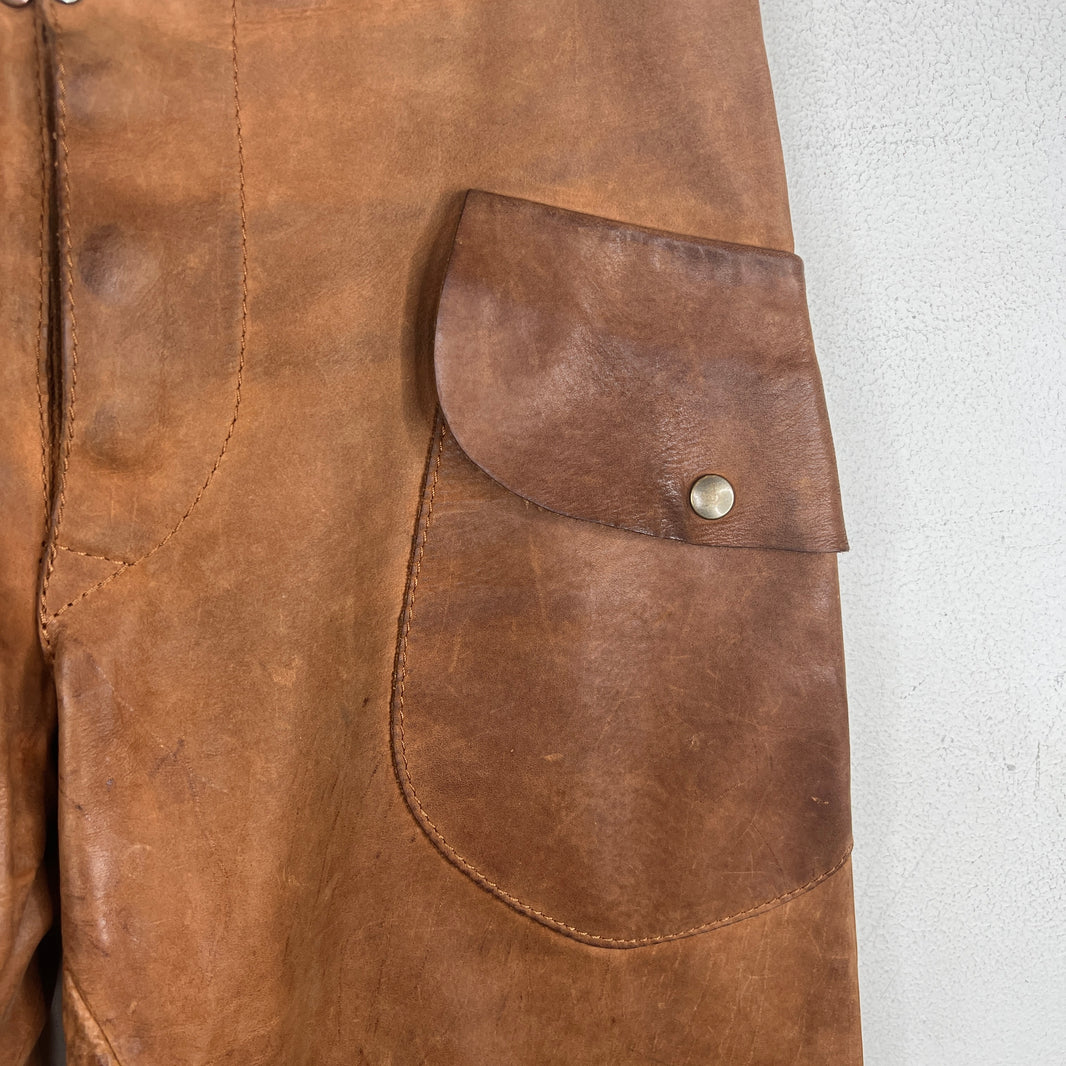 Maison Margiela Brown Leather Pants