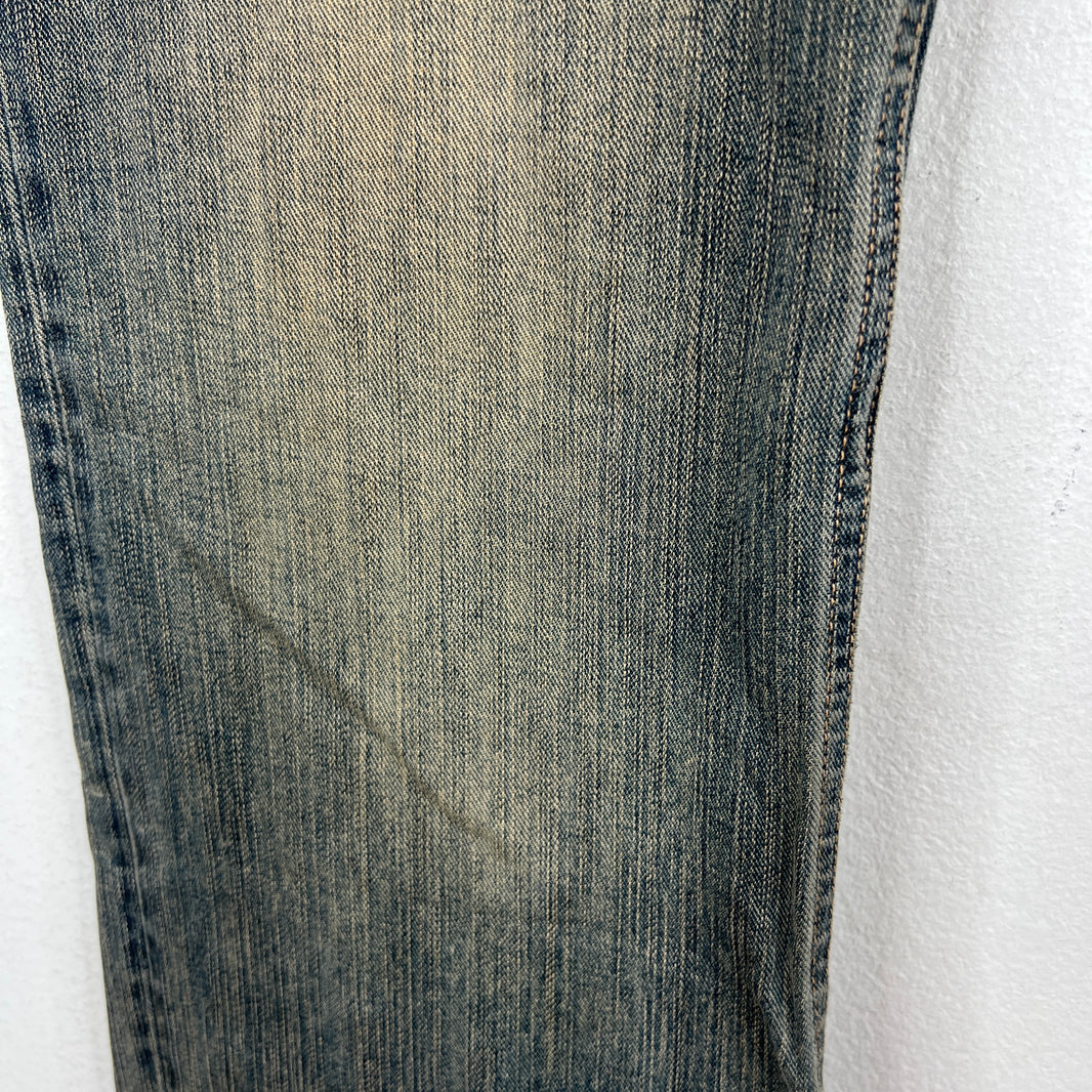 Balenciaga Blue Washed Flared Bootcut Jeans