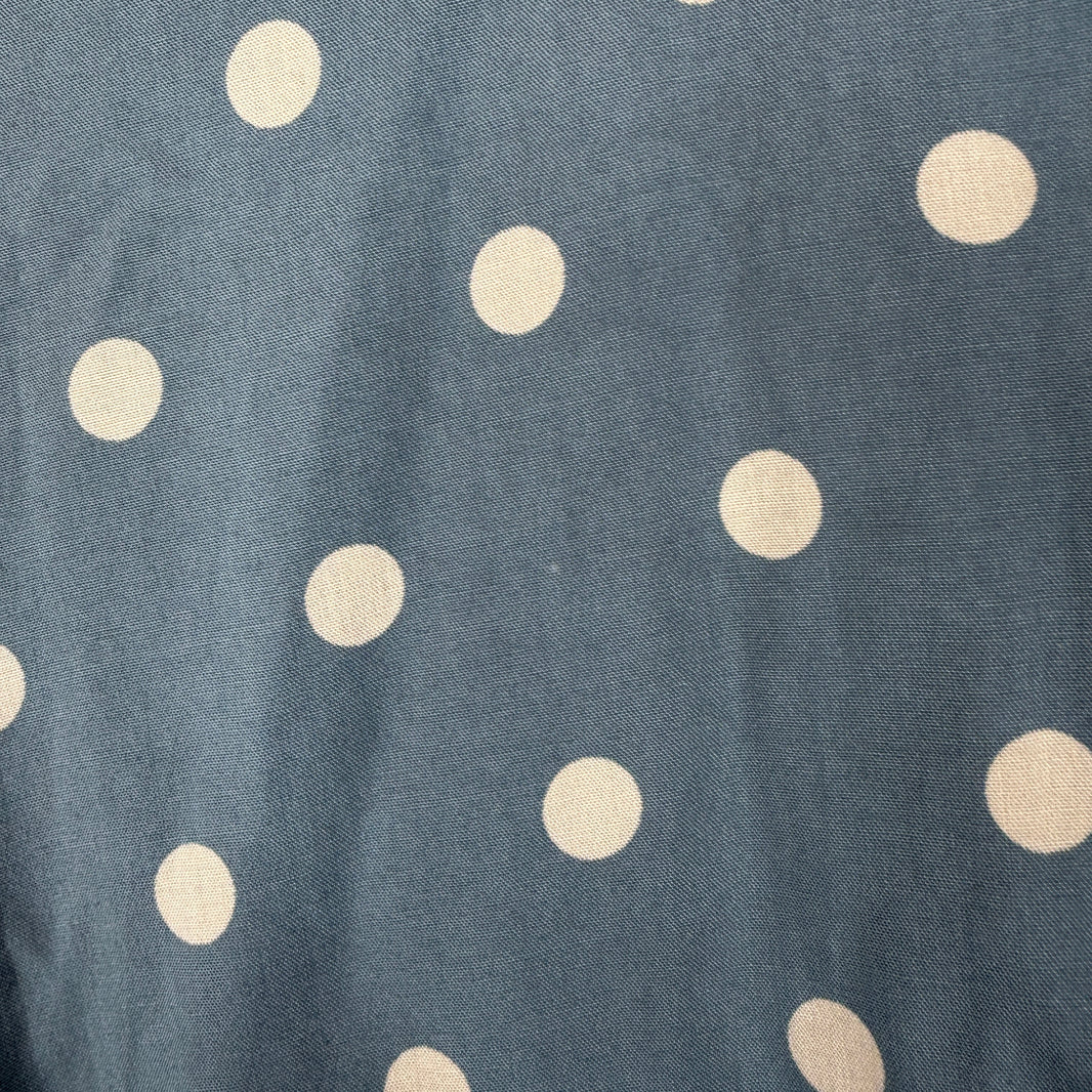 Saint Laurent Cropped Polka Dot Button Up LS Shirt