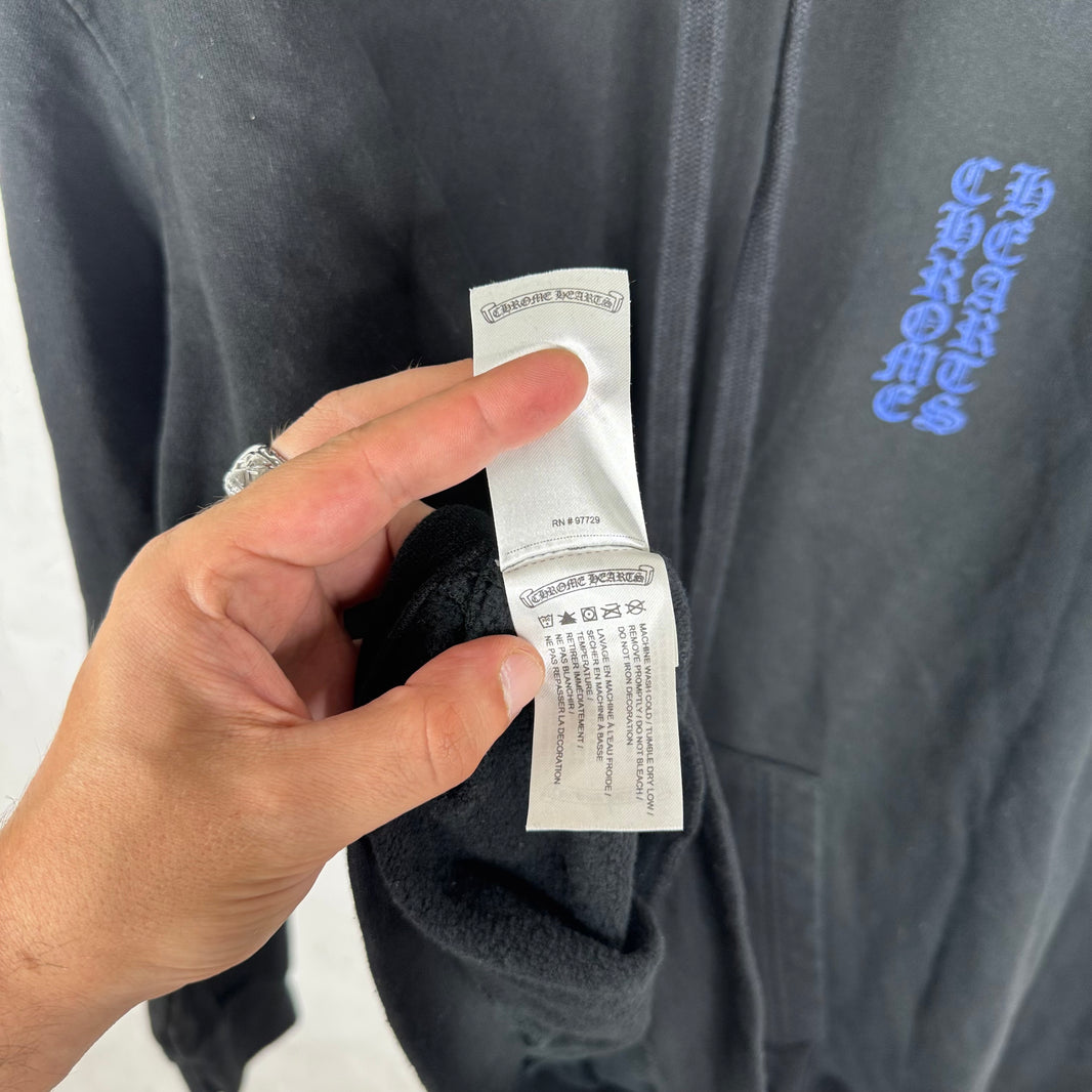 Chrome Hearts Blue Script Pullover Hoodie