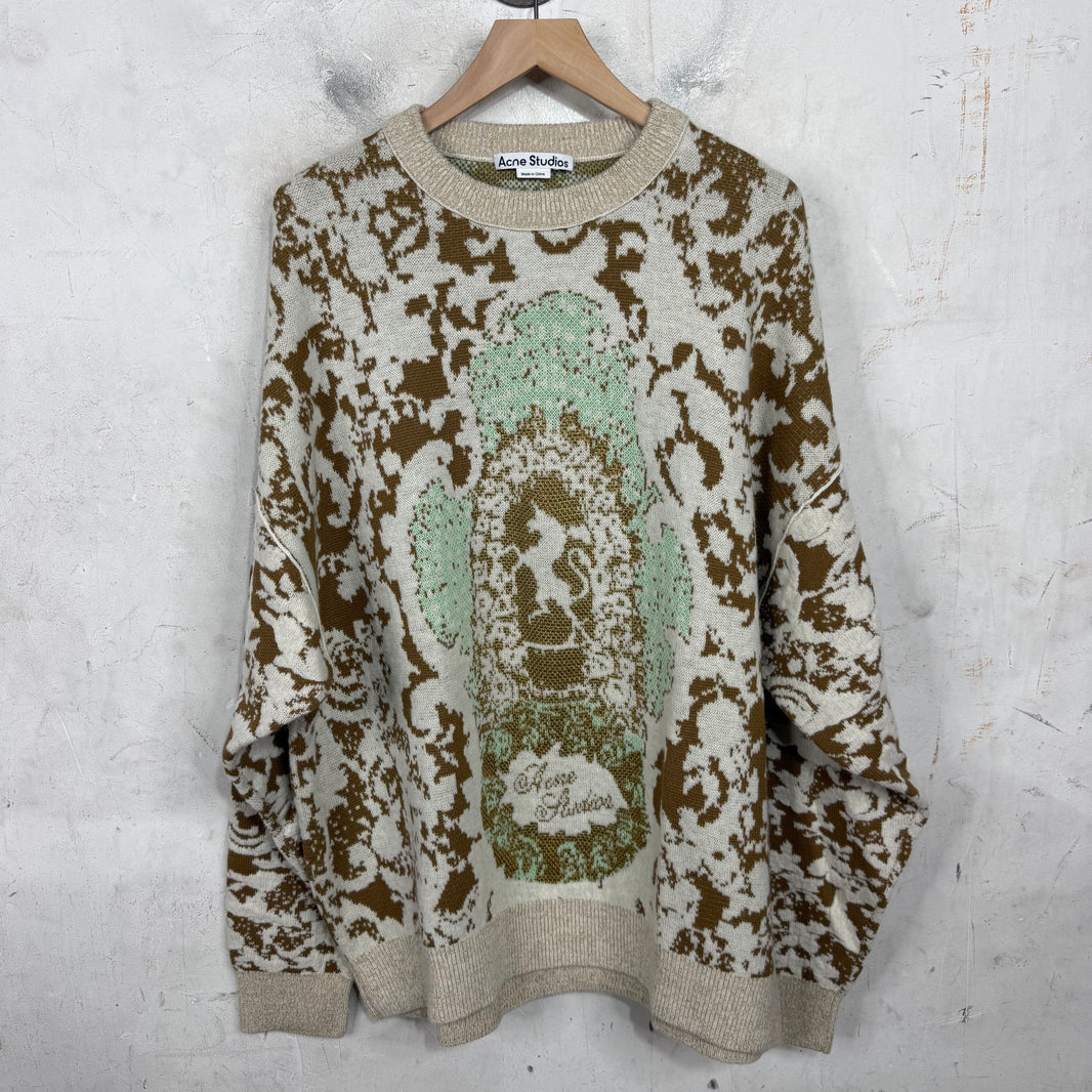 Acne Studios Beige Jacquard Sweater