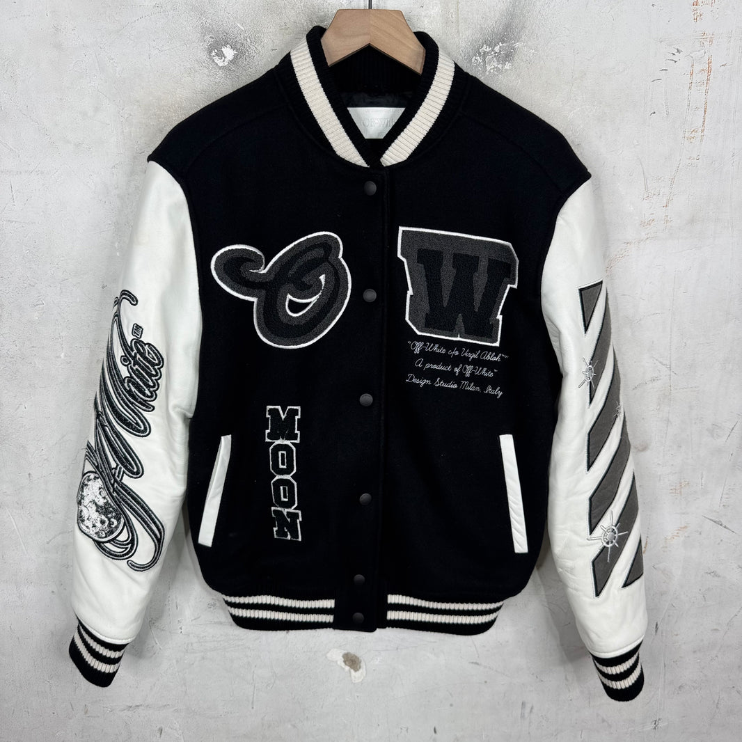 Off White Black/White Varsity Jacket