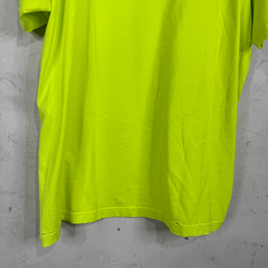 Balenciaga Neon Warped Logo T-Shirt