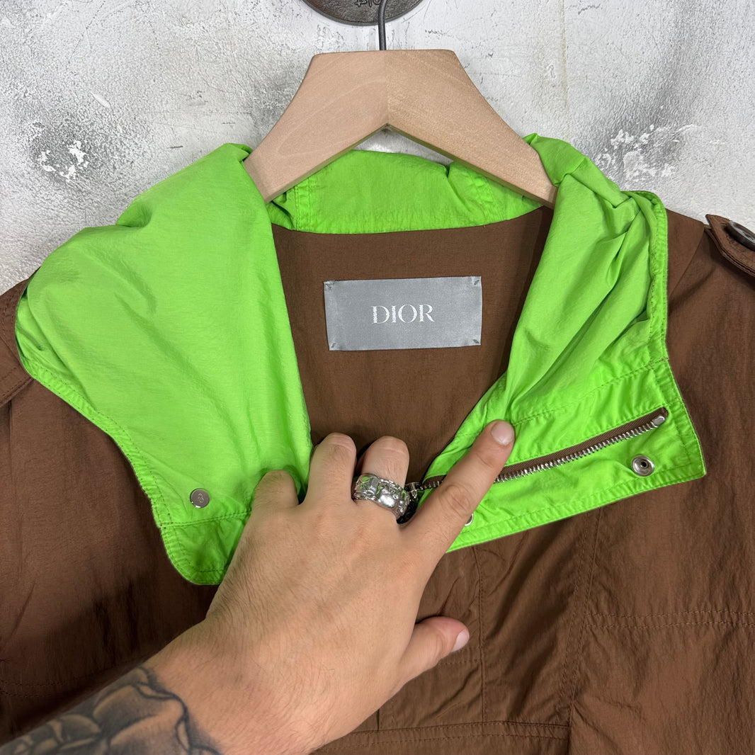 Dior Brown/Green Anorak Windbreaker