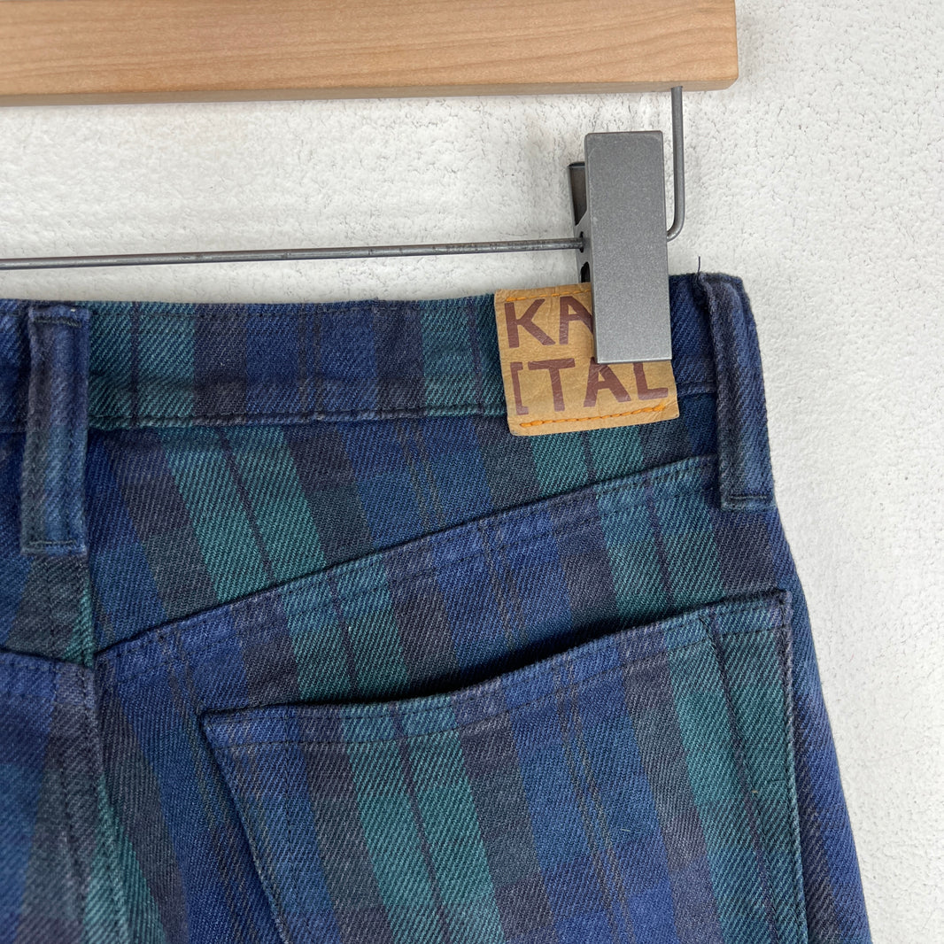 Kapital Green Plaid Cisco Jeans