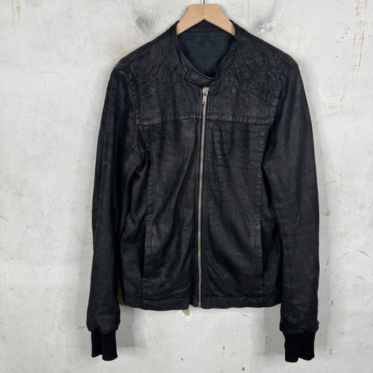 Rick Owens Blistered Leather Racer Jacket