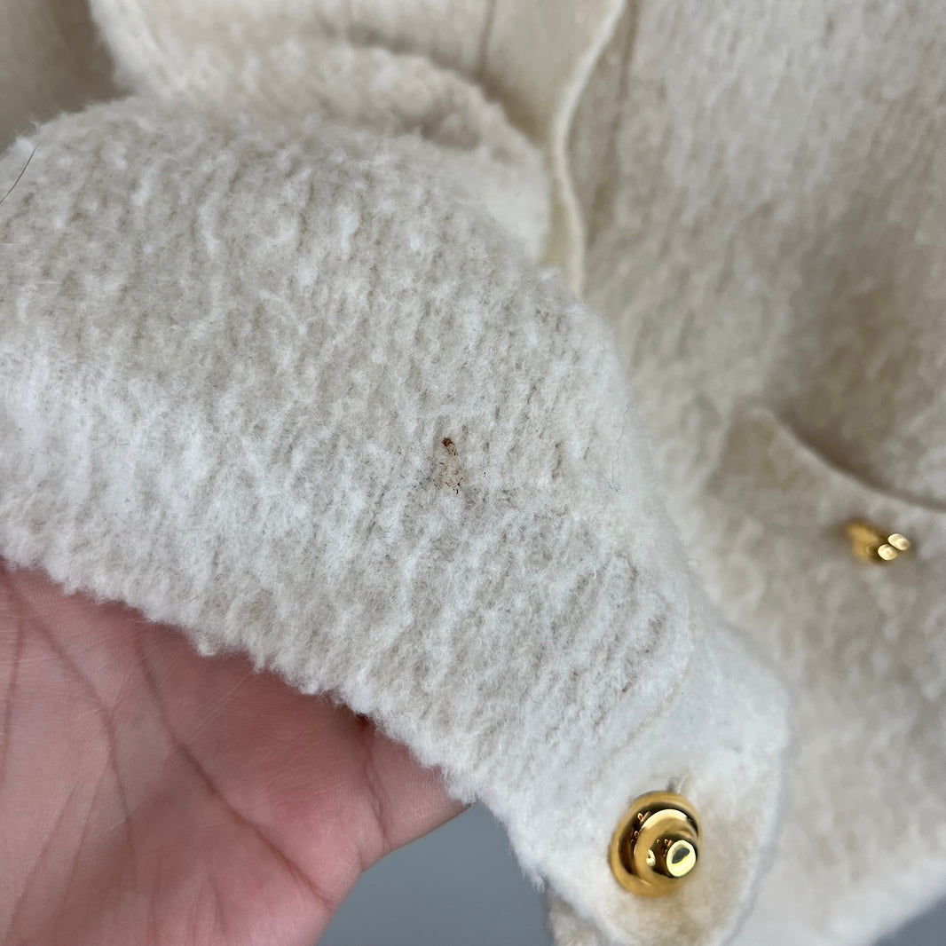 Miu Miu White Wool Cardigan