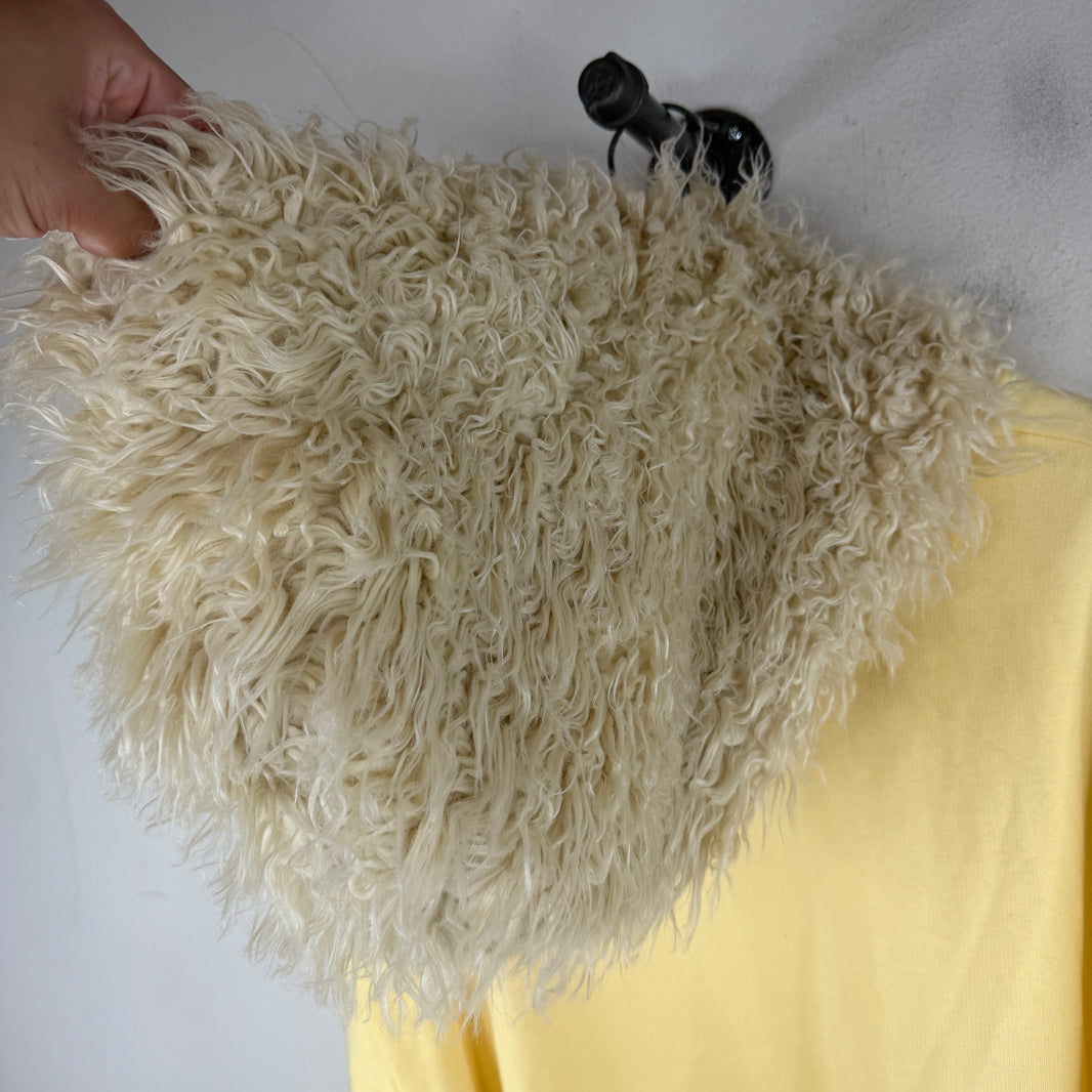 Marni Fur Hood Yellow Hoodie