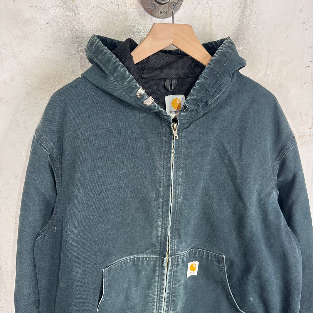Vintage Carhartt Faded Hooded Work Jacket
