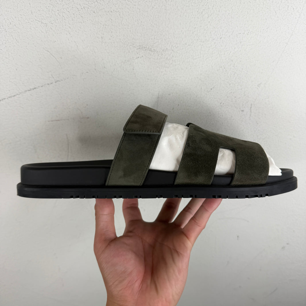 Hermes Green Chypre Sandals