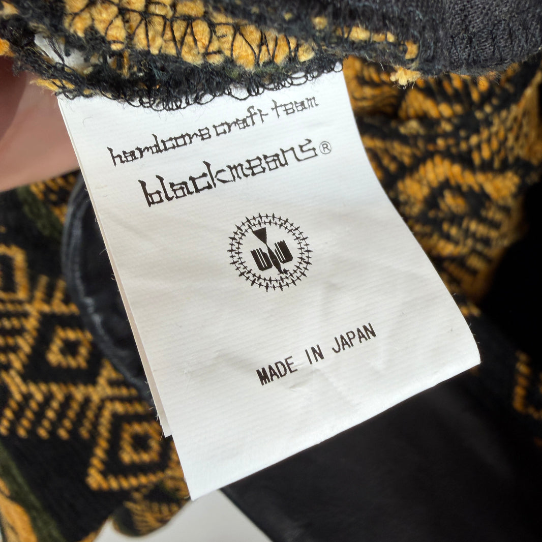 Black Means Riders Leather Woven Biker Shorts