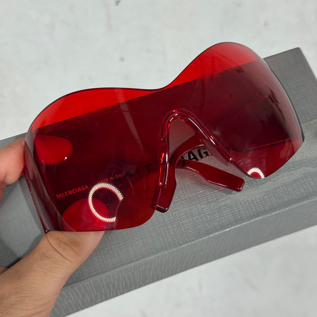 Balenciaga Red Butterfly Mask Sunglasses