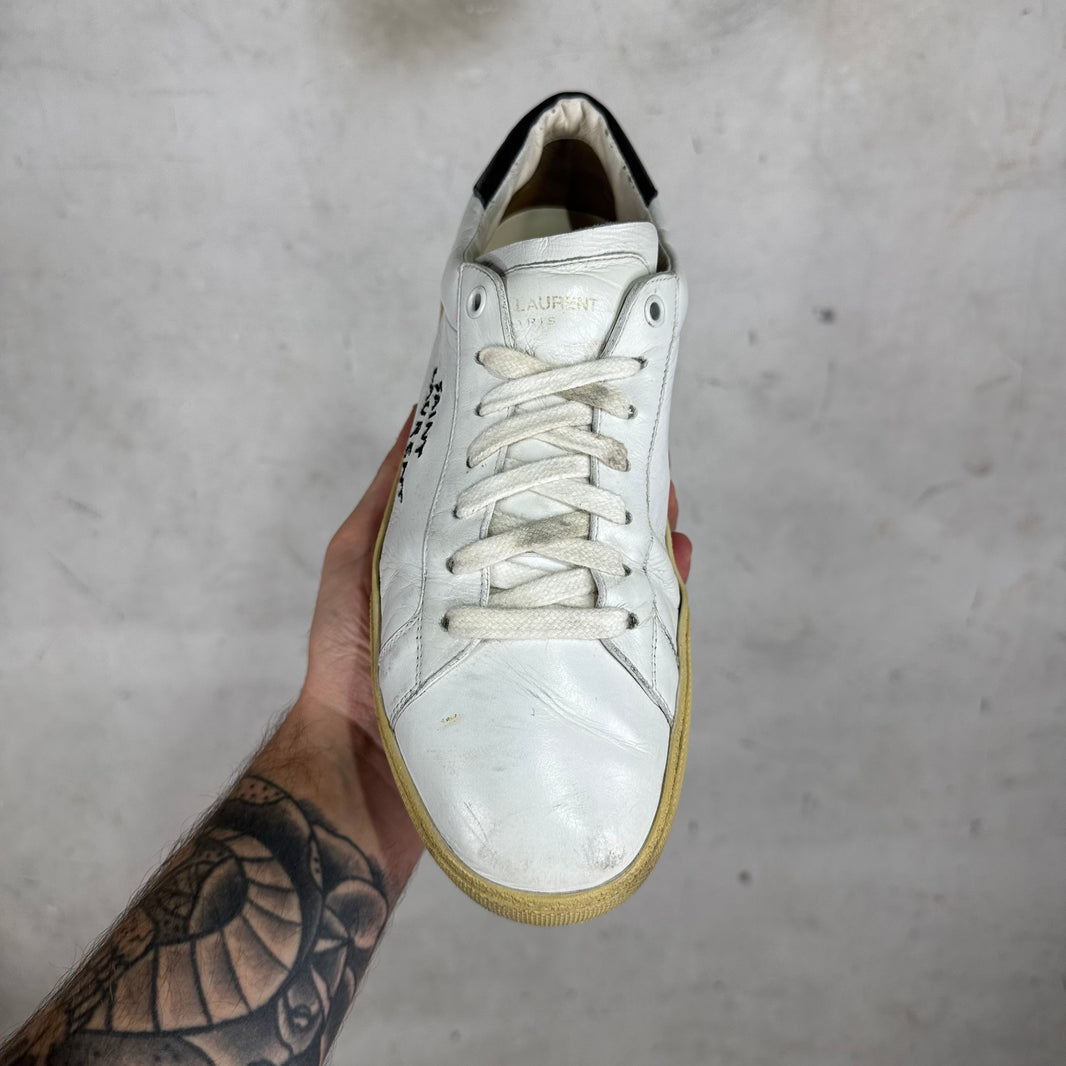 Saint Laurent Leather Court Signature Sneakers