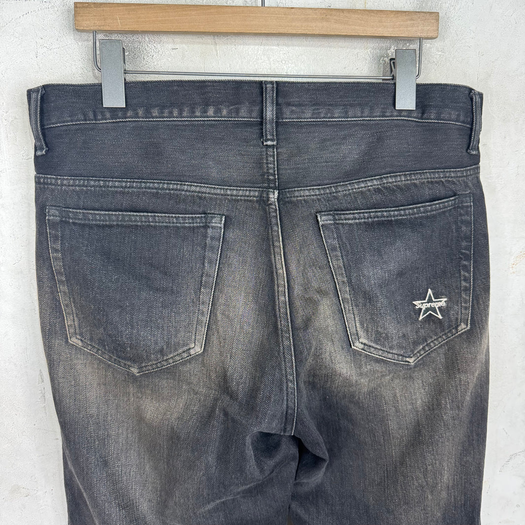 Supreme Black Selvedge Loose Fit Jeans