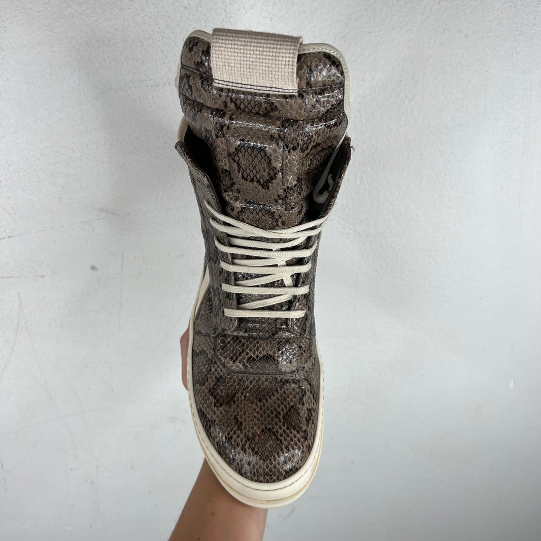 Rick Owens Snakeskin Geobaskets