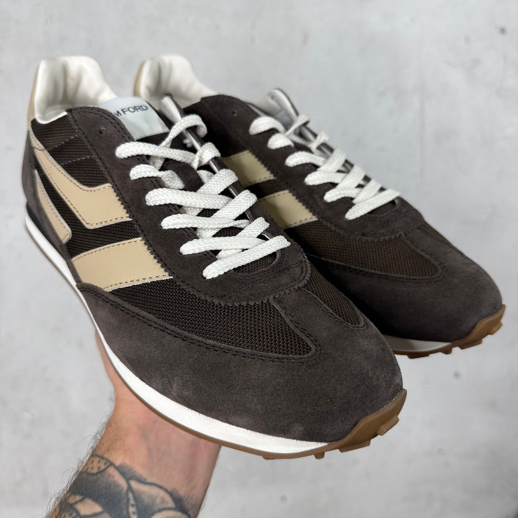 Tom Ford Brown Suede Mick Sneakers