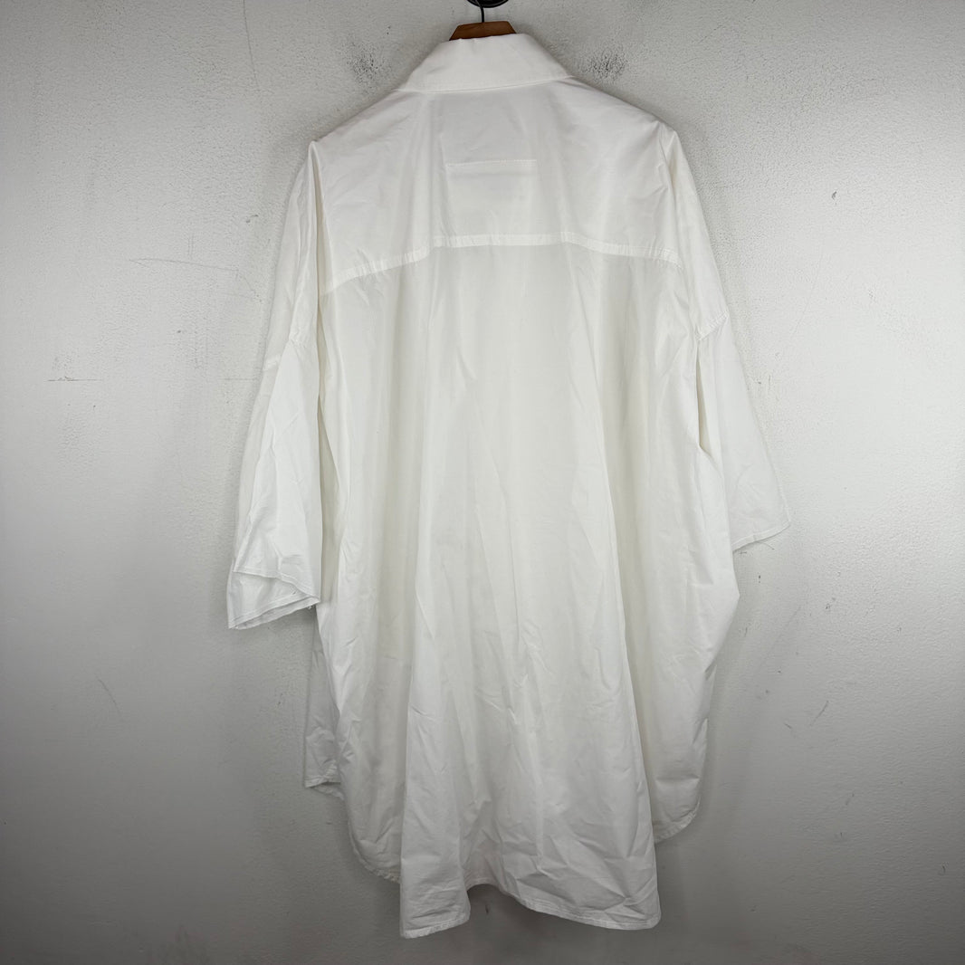 MM6 Oversized White Button Up Shirt