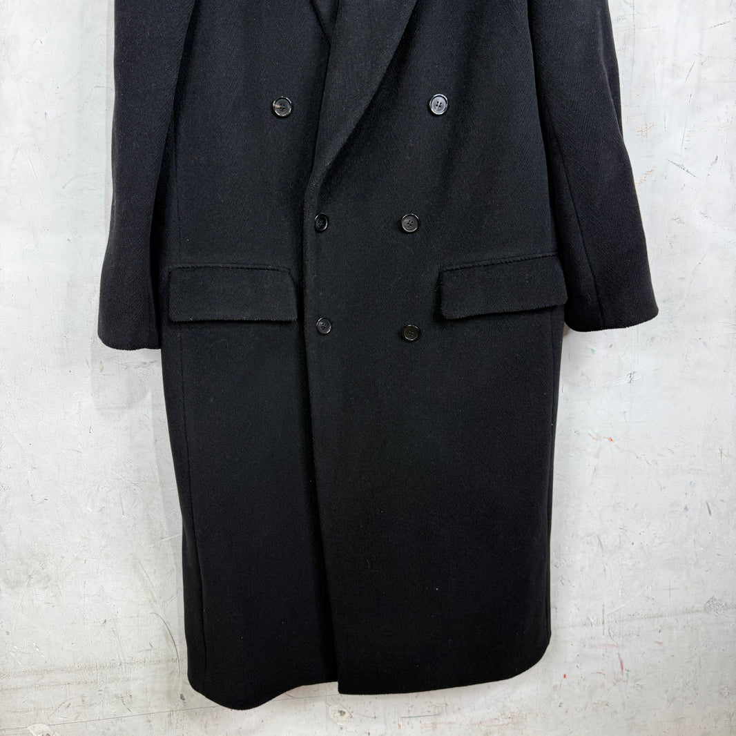 Saint Laurent Black Wool Trench Coat