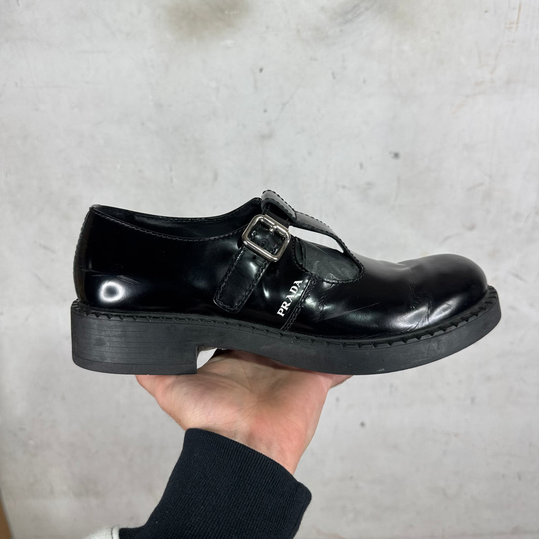 Prada Leather Mary Jane Mules