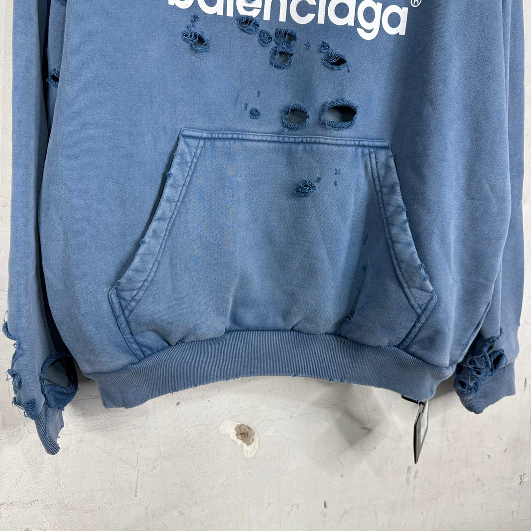 Balenciaga 3B Distressed Layered Hoodie