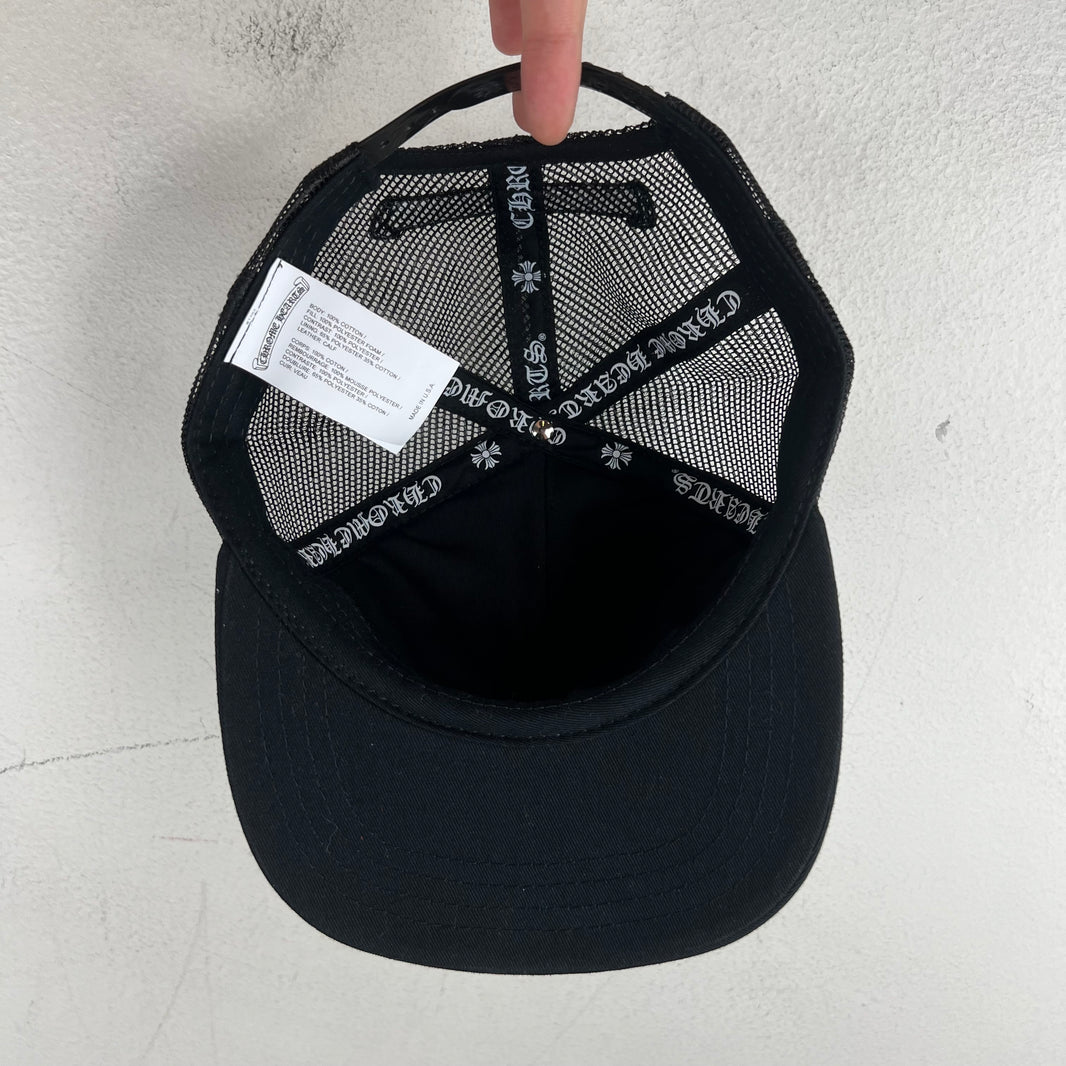 Chrome Hearts Red Triple Cross Trucker Hat