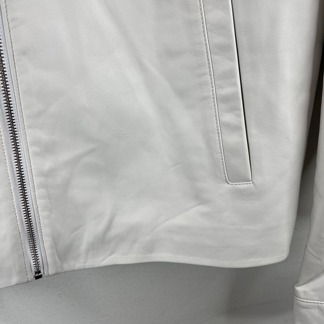 Prada White Nappa Lambskin Jacket