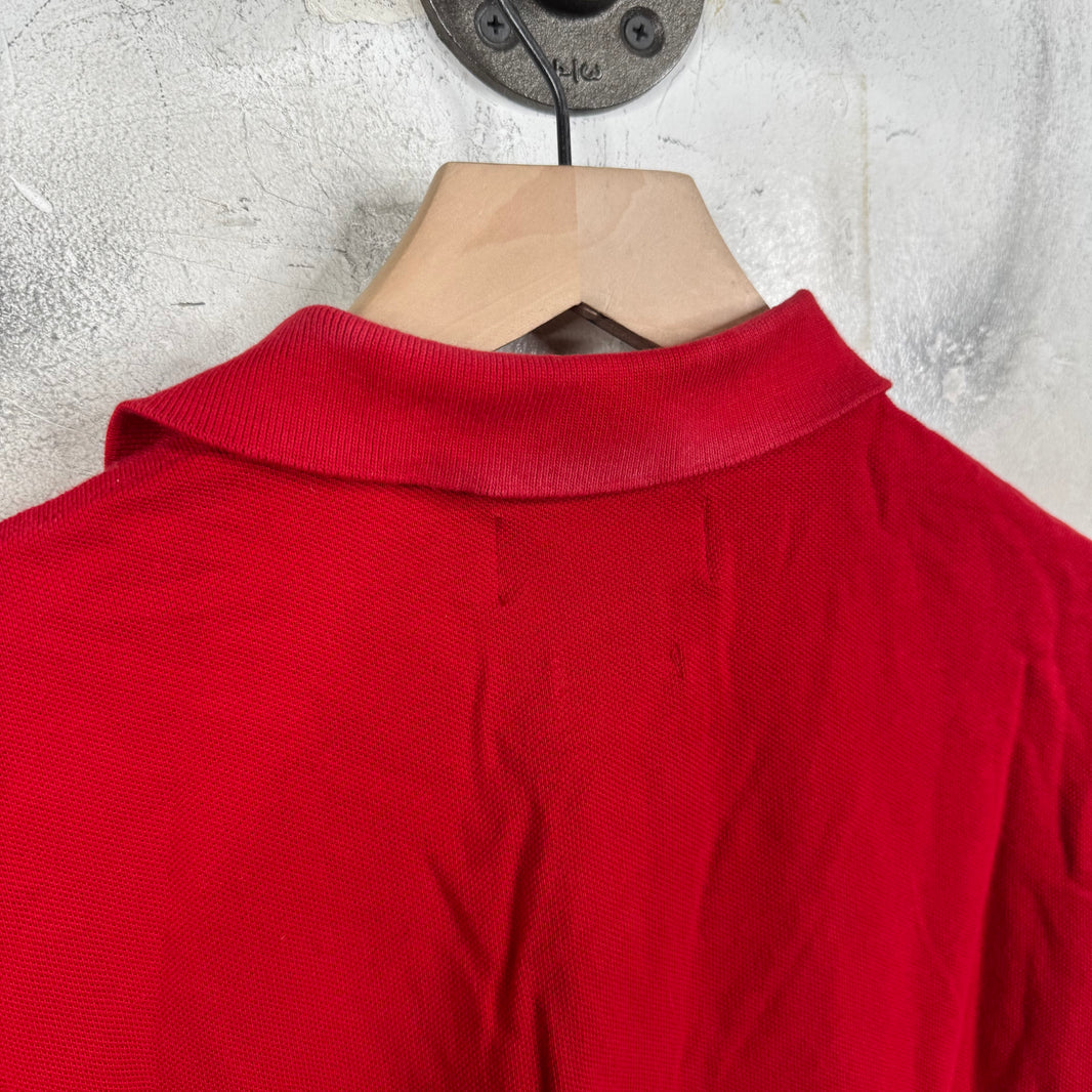 Ralph Lauren Red Printed Equipment Polo Shirt