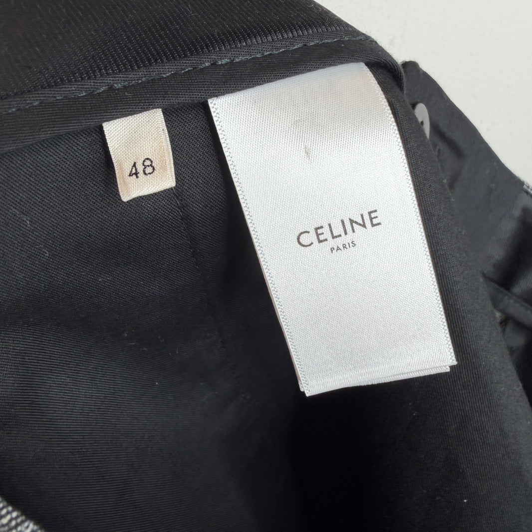 Celine Gray Plaid Trousers