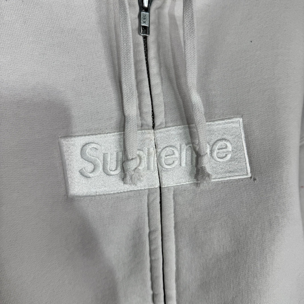 Supreme x MM6 White Zip Hoodie