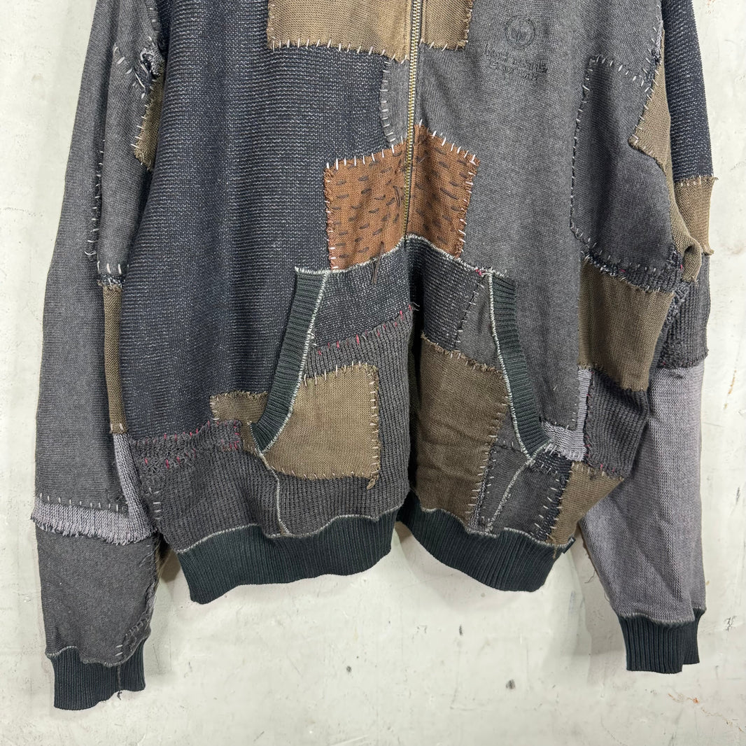 Supreme x Blackmeans Patchwork Knit Zip Hoodie
