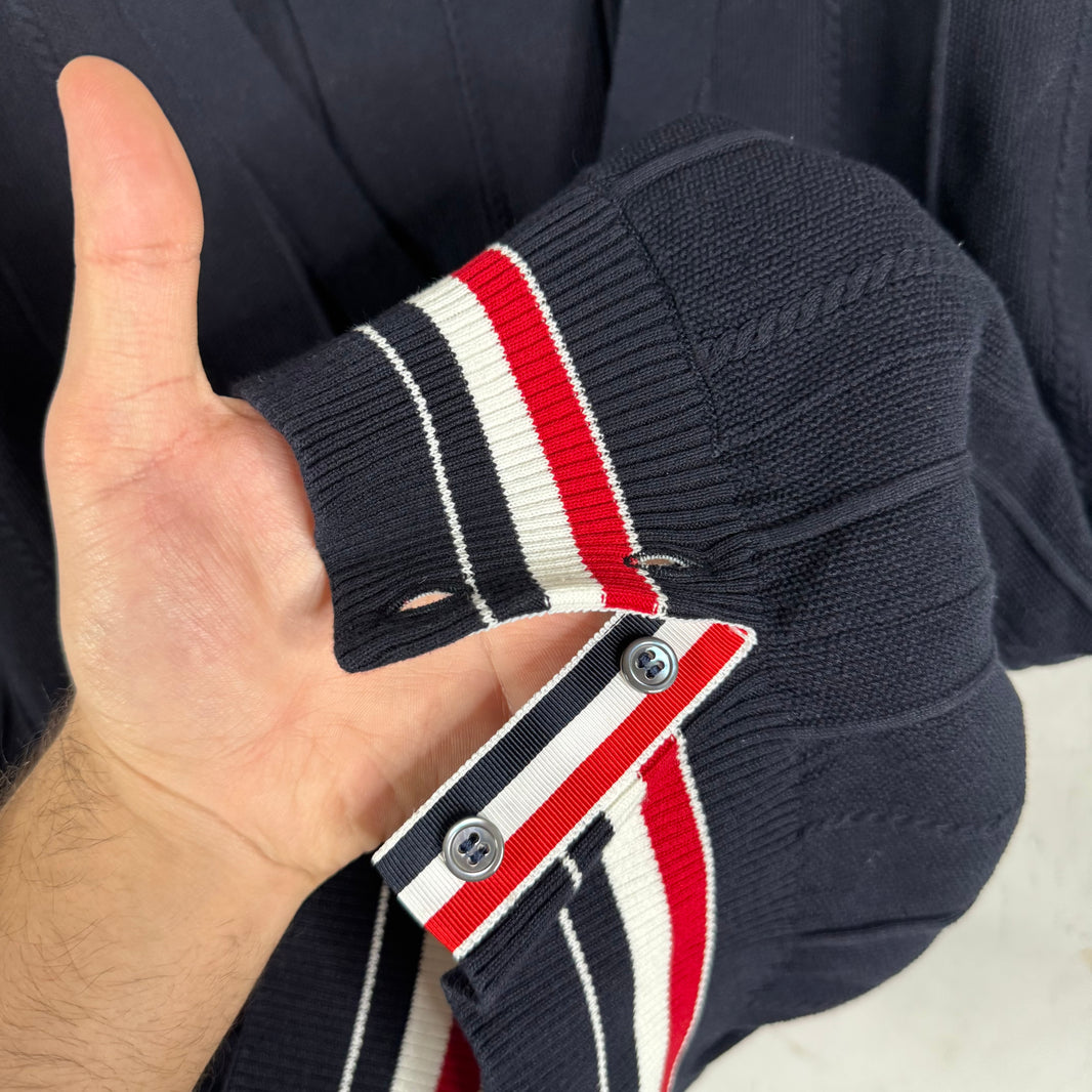 Thom Browne Navy S/S Knit Cardigan