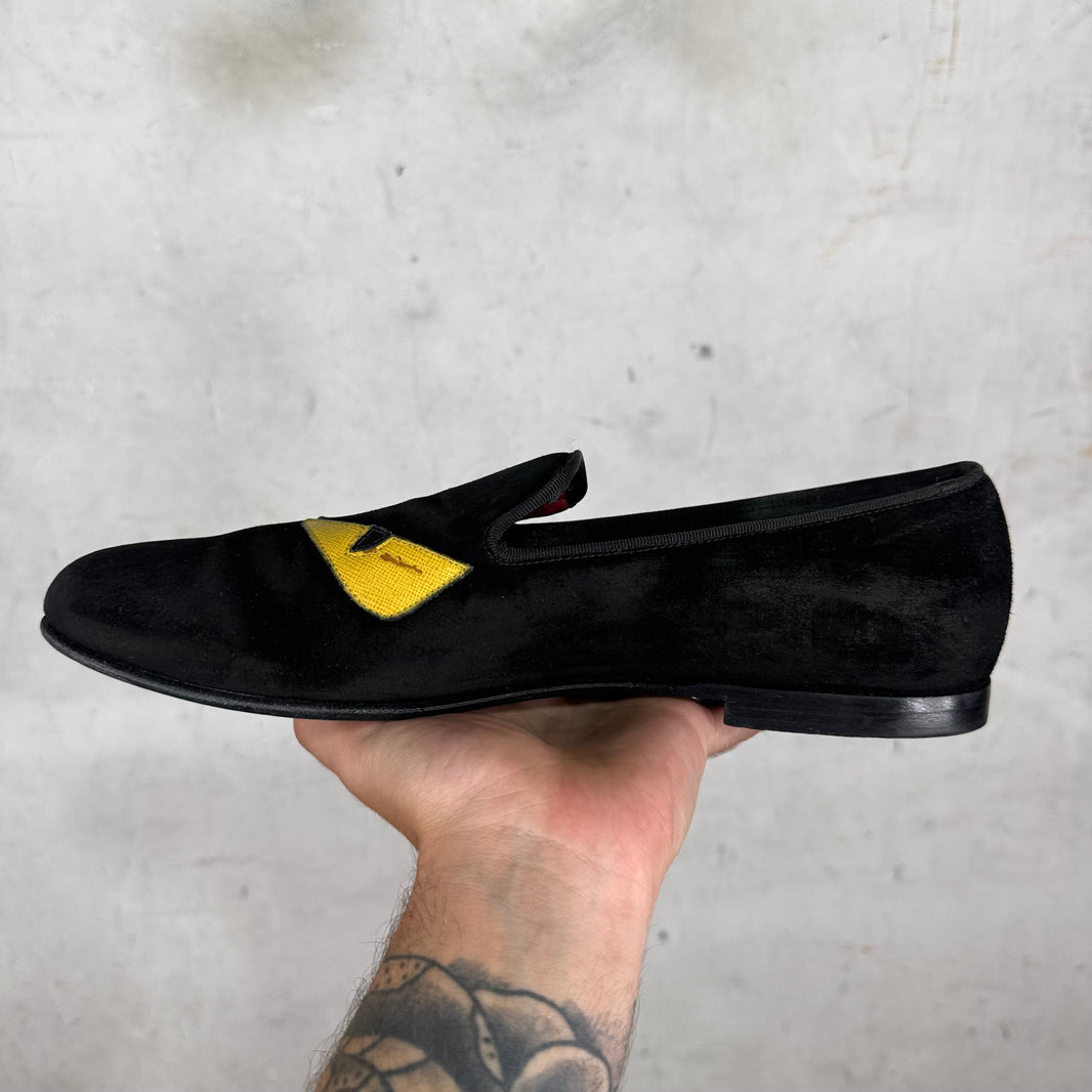 Fendi Monster Suede Loafers