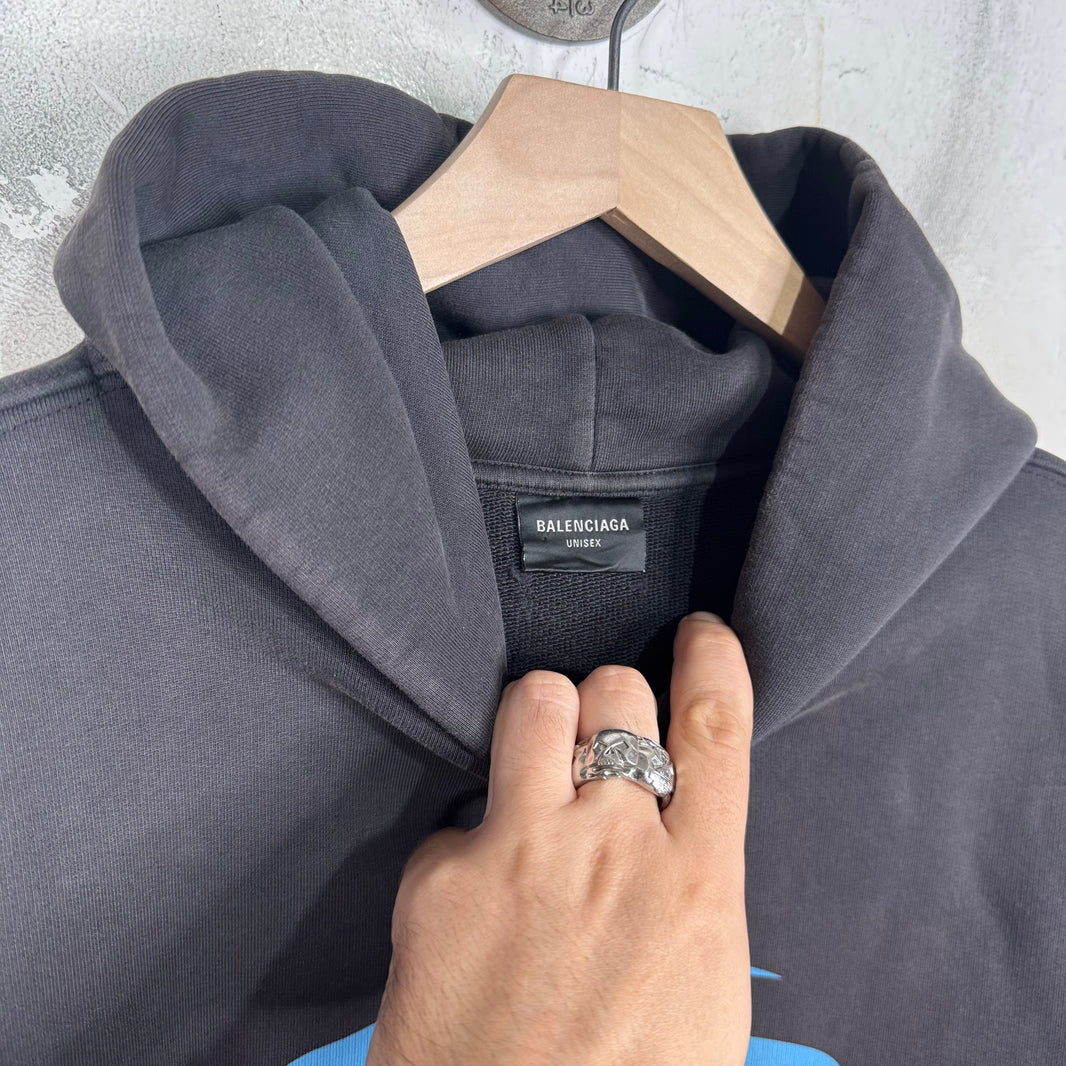 Balenciaga Smoked Surfer Logo Hoodie