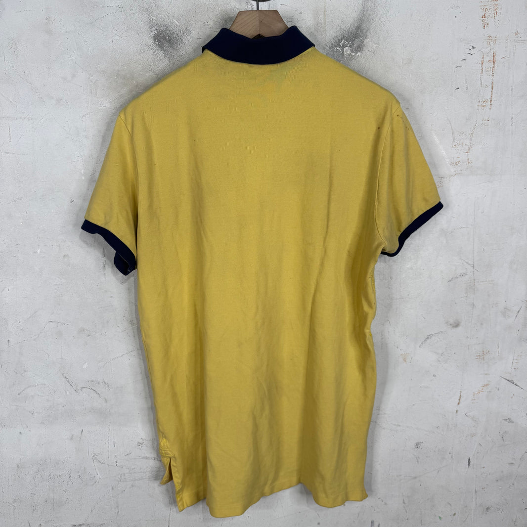 Ralph Lauren Pale Yellow/Navy Big Pony Polo