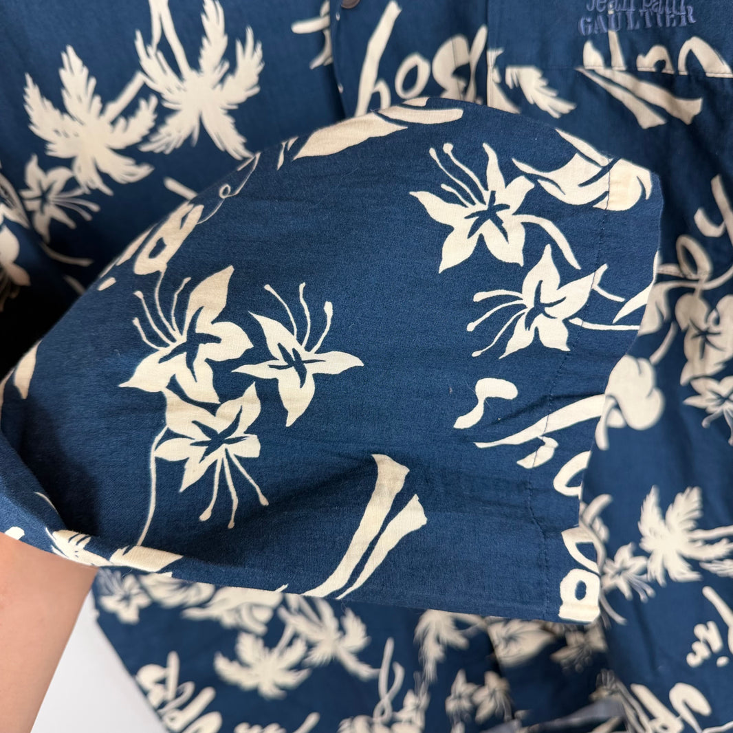 JPG Hawaiian Navy Button Up Shirt